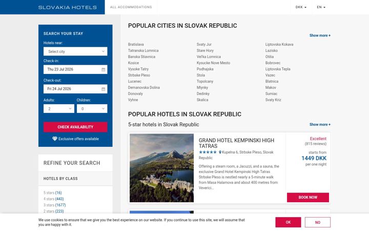 Screenshot of stayinslovakia.com