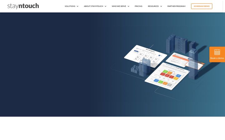 Screenshot of stayntouch.com
