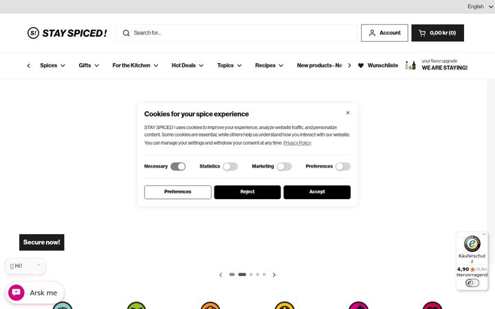 Screenshot von stayspiced.com