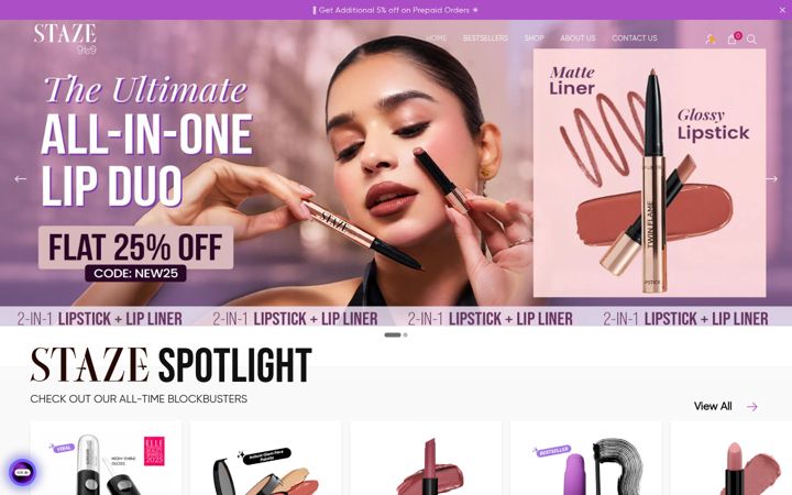 Screenshot of stazebeauty.com