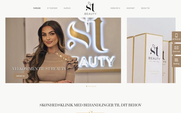 Screenshot of stbeauty.dk