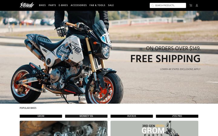 Screenshot of steadygarage.com