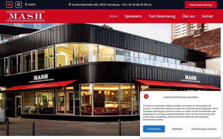 Screenshot of steakhouse-mash.de