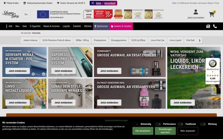 Screenshot ta' steam-time.de