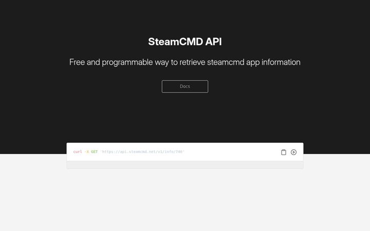 Screenshot of steamcmd.net