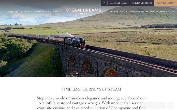 Screenshot van steamdreams.co.uk