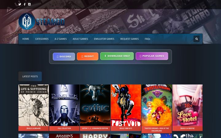 Screenshot of steamgg.net
