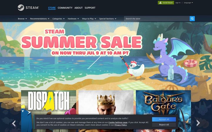 Екранна снимка на steampowered.com