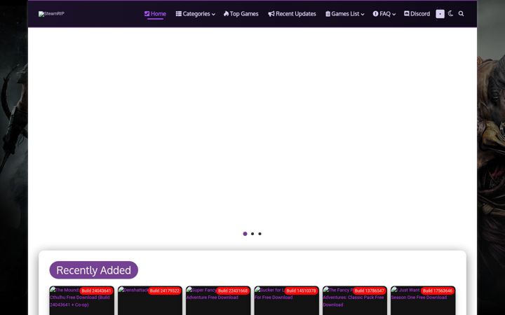 Screenshot ta' steamrip.com