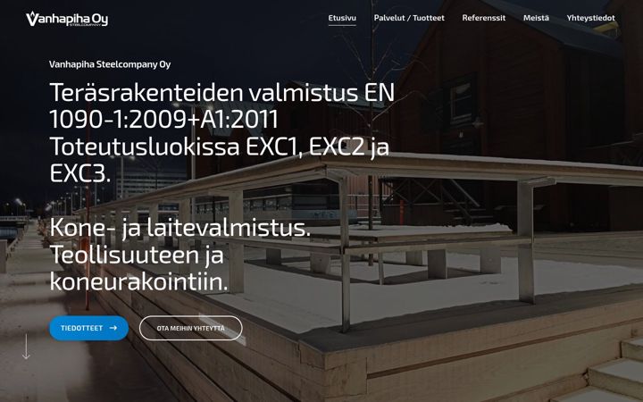 Screenshot von steelcompany.fi