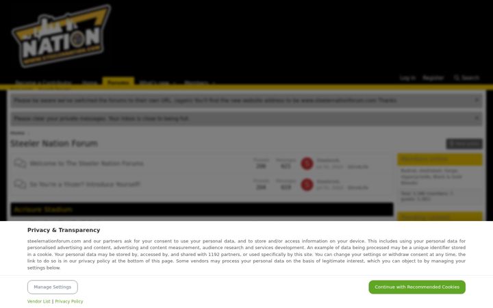 Snimka zaslona za steelernationforum.com
