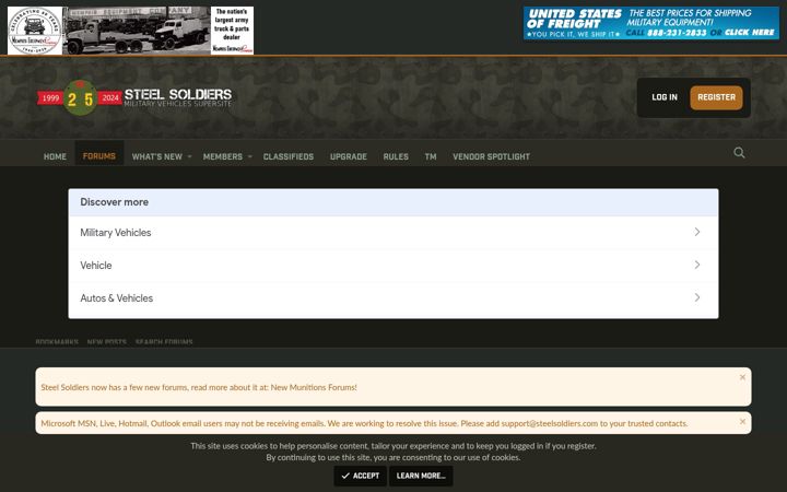 Screenshot of steelsoldiers.com