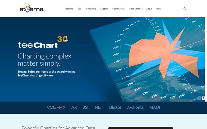 Screenshot of steema.com