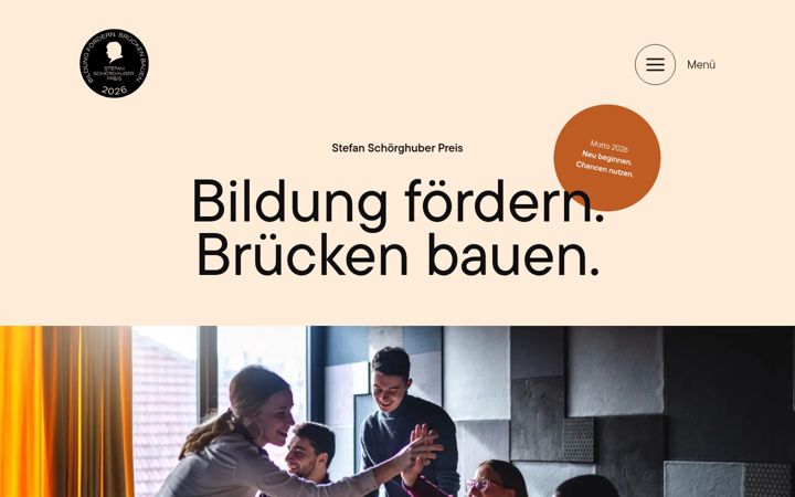 Ekraanipilt saidist stefanschoerghuberpreis.de