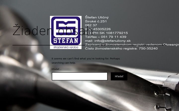 Screenshot of stefanulicny.sk