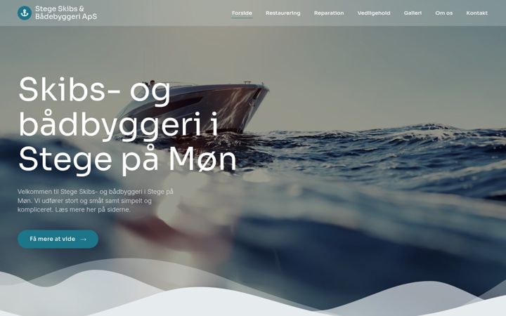 Screenshot of stegeskibsogbaadebyggeri.dk