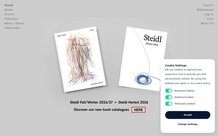 Screenshot of steidl.de
