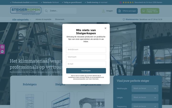 Snímek obrazovky steigerkopen.nl