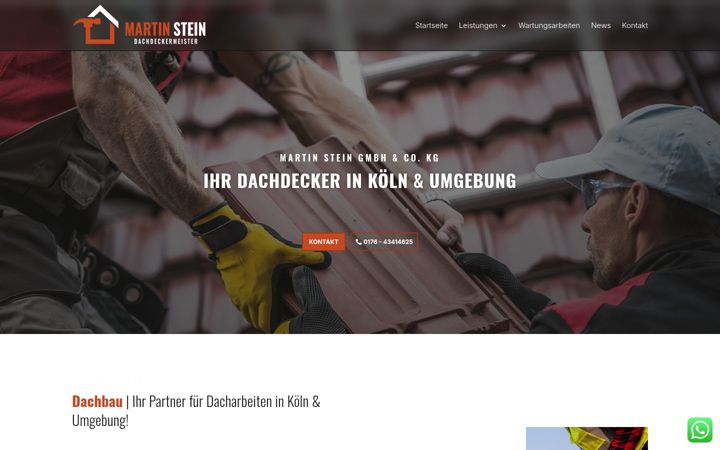 Screenshot van stein-dachbau.de