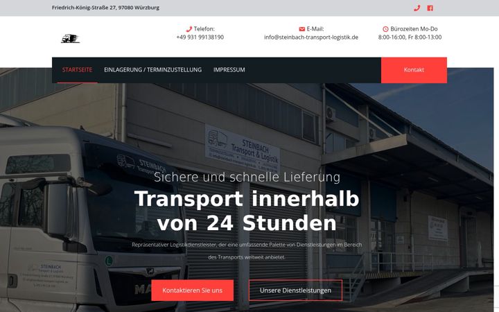 Captura de pantalla de steinbach-transport-logistik.de