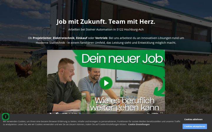Screenshot of steiner-jobs.at