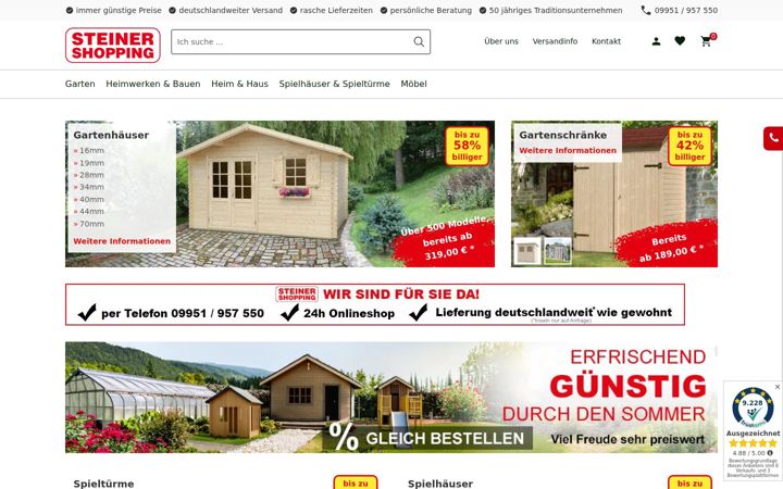 Screenshot of steinershopping.de