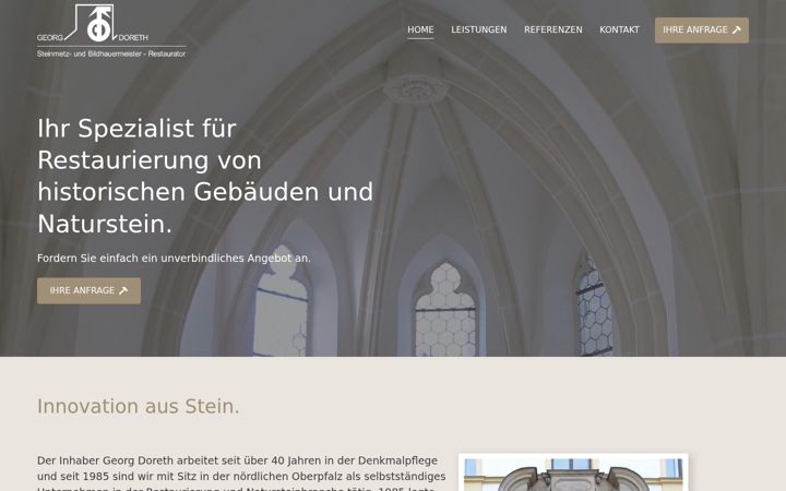 Screenshot of steinmetz-doreth.de