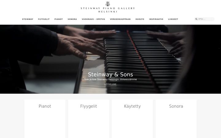 Skjermbilde av steinwaypiano.fi