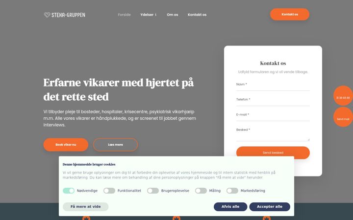 Screenshot of stekagruppen.dk