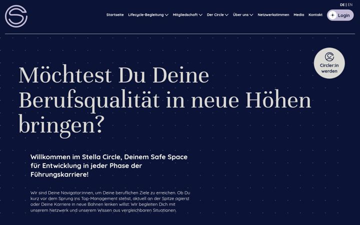 Kuvakaappaus sivustosta stellacircle.com