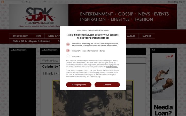 Screenshot of stelladimokokorkus.com