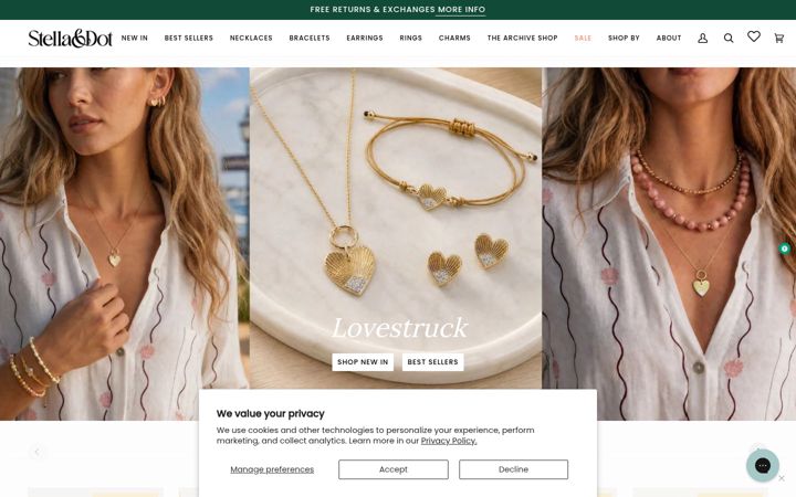 Screenshot von stelladot.com