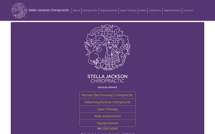 Screenshot ta' stellajacksonchiropractic.co.uk