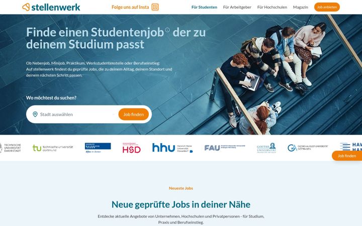 Screenshot of stellenwerk.de