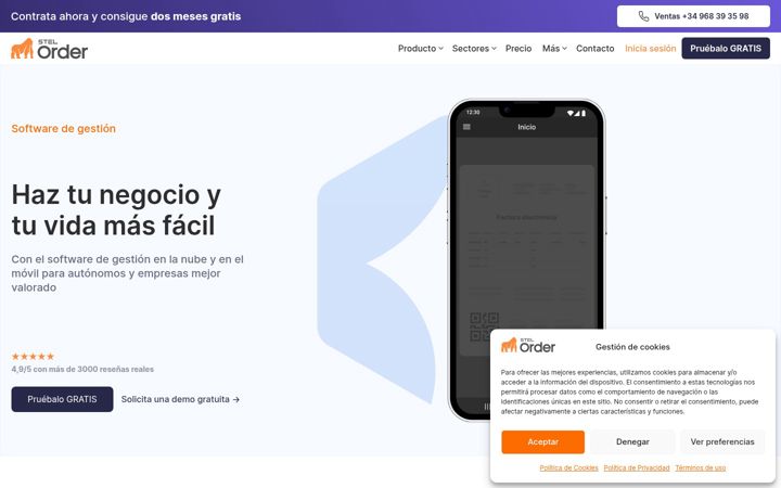 Captura de ecrã de stelorder.com