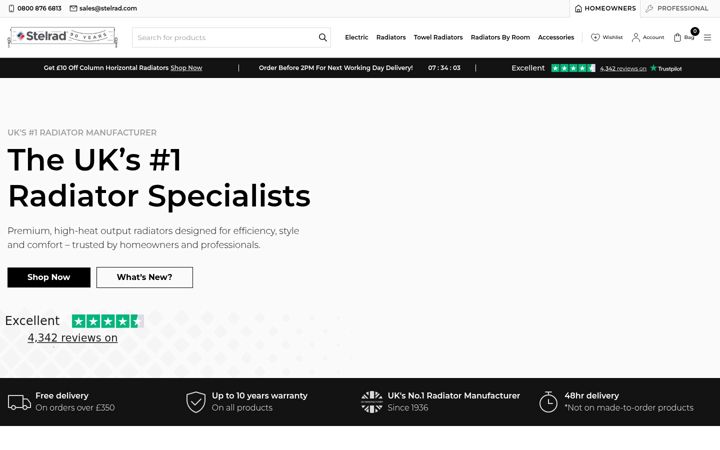 Screenshot ta' stelrad.com