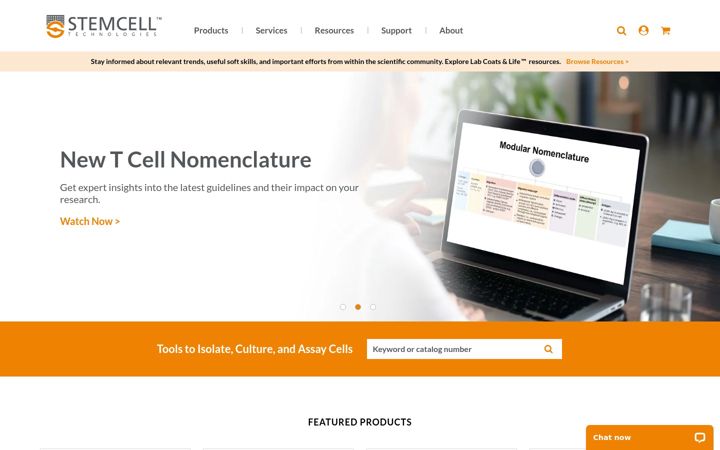 Screenshot of stemcell.com