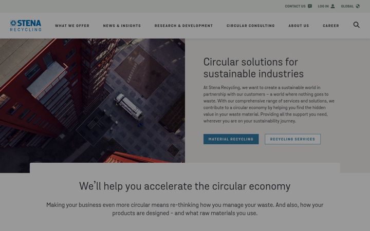 Screenshot of stenarecycling.com