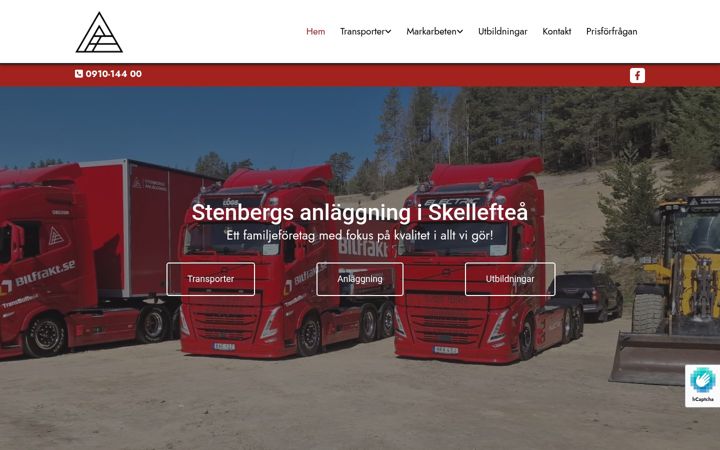 Posnetek zaslona stenbergsanlaggning.se