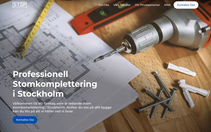 Screenshot of stepconstruction.se
