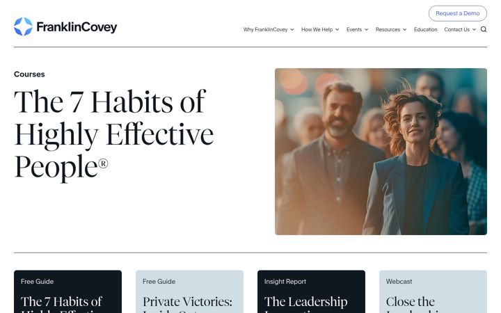 Screenshot of stephencovey.com