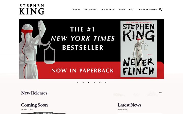 Screenshot di stephenking.com