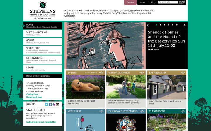 Screenshot of stephenshouseandgardens.com