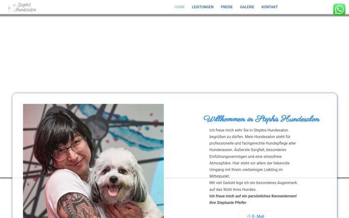 Screenshot of stephis-hundesalon.de