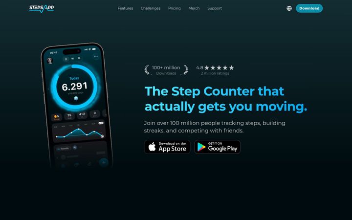 Screenshot of steps.app