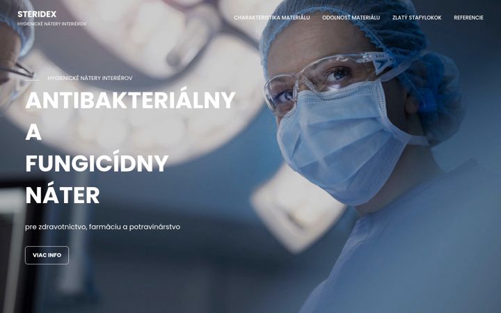 Screenshot of steridex.sk