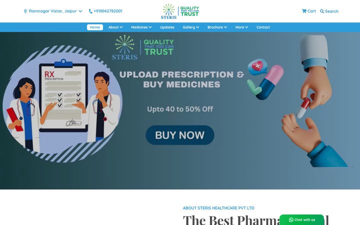 Screenshot van sterispharma.com