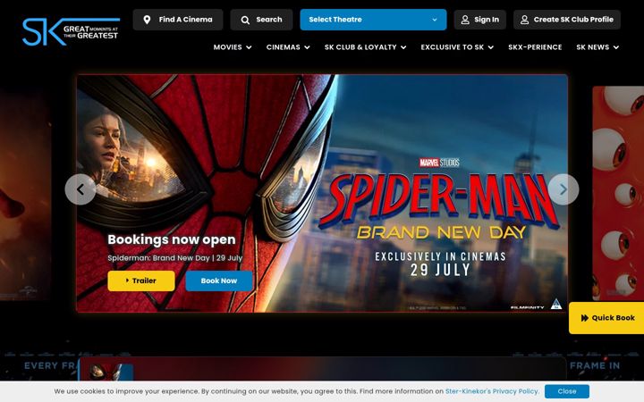 Screenshot of sterkinekor.com