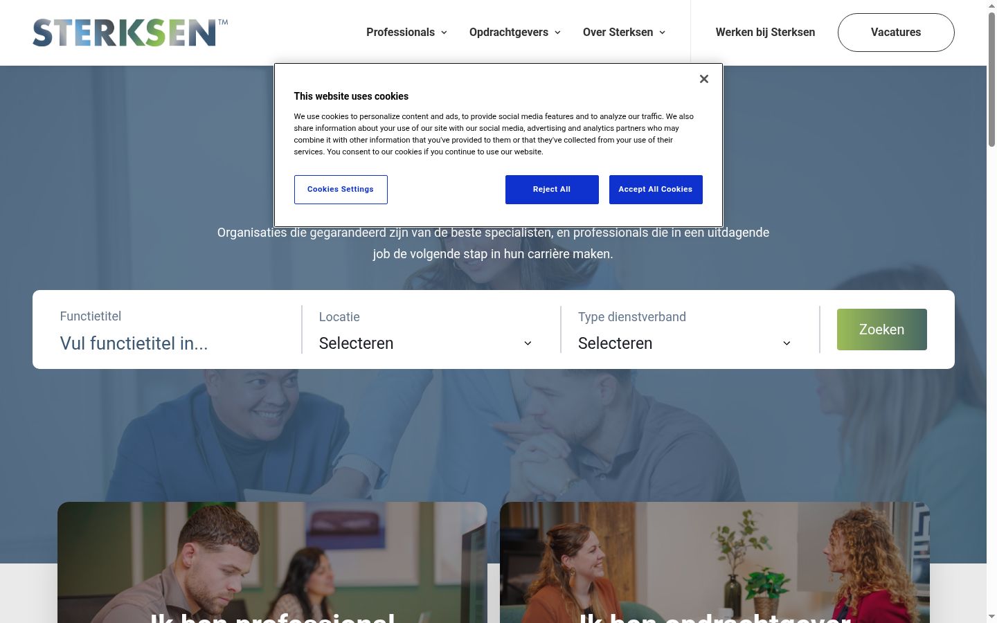 Screenshot of the consent banner shown before any interaction