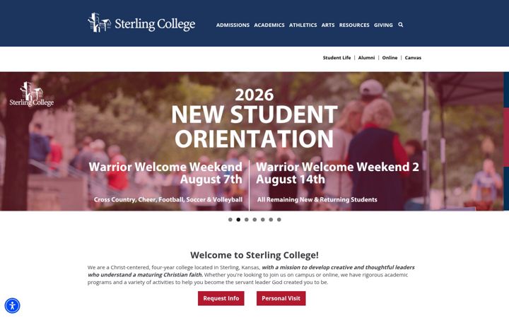 Screenshot of sterling.edu